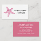 Fuchsia Pink Beach Starfish, Reis & toerisme Visitekaartje (Voorkant / Achterkant)