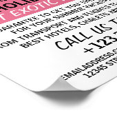 Fuchsia Pink Beach Starfish, reisagent Advert Poster (Hoek)