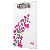 Fuchsia Pink Bougainvillea Monogram Klembord (Links)
