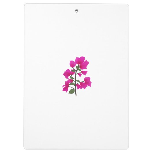 Fuchsia Pink Bougainvillea Monogram Klembord (Achterkant)