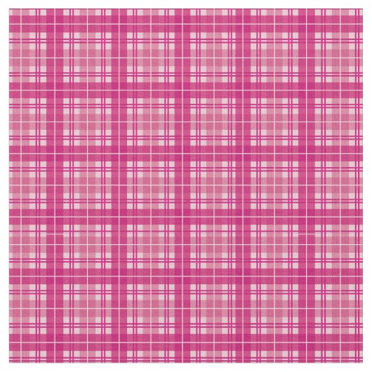Fuchsia Pink Bright Gingham Pset Tartan Stof (Close Up)