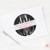 Fuchsia Pink Chandeliers Wedding Stickers (Envelop)