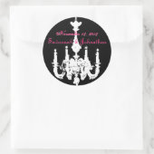 Fuchsia Pink  Chandeliers Wedding Stickers (Tas)