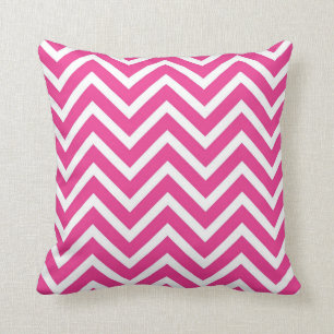 Fuchsia Pink Chevron Kussen