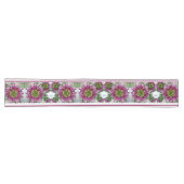 Fuchsia Pink Chrysanthemums Collage Table Runner Lange Tafelloper (Horizontaal)