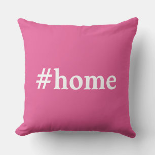 Fuchsia Pink en White #Home Kussen