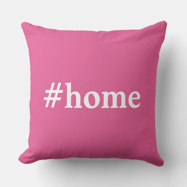 Fuchsia Pink en White #Home Kussen (Voorkant)