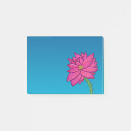 Fuchsia Pink Flower Wide Post-It Notes