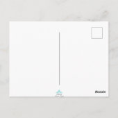 Fuchsia Pink Flower with blue background Briefkaart (Achterkant)