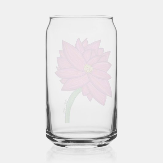 Fuchsia Pink Flower with blue background Tote Blikvorm Glas (Achterkant)