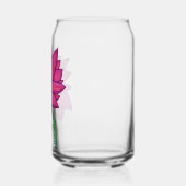 Fuchsia Pink Flower with blue background Tote Blikvorm Glas (Links)