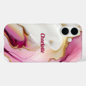 Fuchsia Pink Gold Case-Mate iPhone Case (Achterkant (horizontaal))