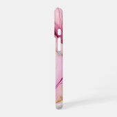 Fuchsia Pink Gold iPhone 16 Hoesje (Linkerkant)