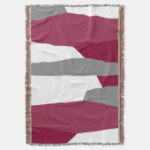 Fuchsia Pink Grey and White Deken (Voorkant Verticaal)