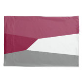 Fuchsia Pink Grey and White Kussensloop (Achterkant)