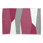 Fuchsia Pink Grey and White Kussensloop (Voorkant)