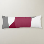 Fuchsia Pink Grey and White Lichaamskussen (Achterkant)