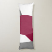 Fuchsia Pink Grey and White Lichaamskussen (Achterkant (Verticaal))