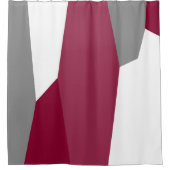 Fuchsia Pink Grey and White Shower Curtain Douchegordijn (Voorkant)