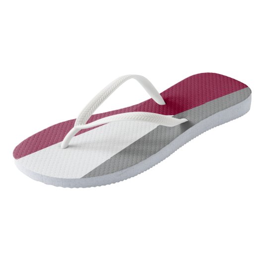Fuchsia Pink Grey and White Teenslippers (Schuin)
