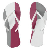 Fuchsia Pink Grey and White Teenslippers (Voetbed)