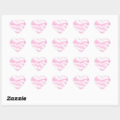 Fuchsia Pink Happy Clouds-decor Hart Sticker (Vel)