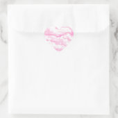 Fuchsia Pink Happy Clouds-decor Hart Sticker (Tas)
