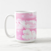 Fuchsia Pink Happy Clouds-decor Koffiemok (Links)