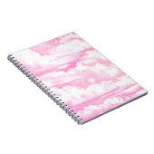Fuchsia Pink Happy Clouds-decor Notitieboek (Rechterzijde)