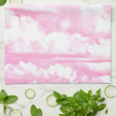 Fuchsia Pink Happy Clouds-decor Theedoek (Gevouwen)
