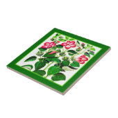 Fuchsia Pink Italiaanse Hibiscus bloemen Tegeltje (Zijkant)