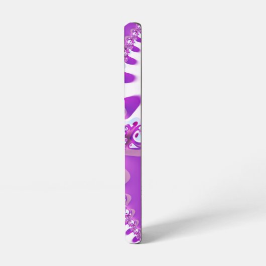 Fuchsia Pink Modern Monogram Aangepaste naam Samsung Galaxy Hoesje (Linkerkant)