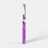 Fuchsia Pink Modern Monogram Aangepaste naam Samsung Galaxy Hoesje (Rechterkant)