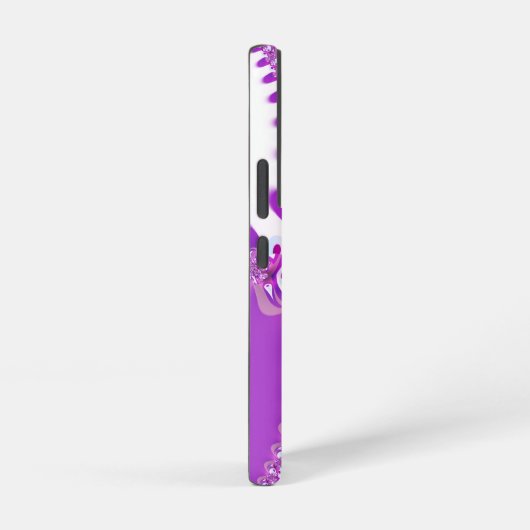 Fuchsia Pink Modern  Monogram Aangepaste naam Samsung Galaxy Hoesje (Rechterkant)