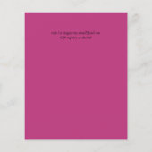 Fuchsia Pink Navy Blue Rehearsal Dinner BUDGET (Achterkant)