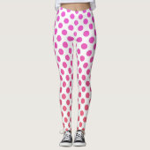 Fuchsia Pink Ombre Stippen Leggings (Voorkant)