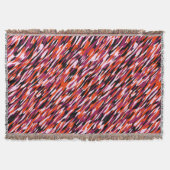 Fuchsia pink, orange, black and white camo  deken (Voorkant)