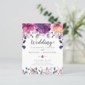 Fuchsia Pink Oranje Ginger Wedding nodigt budget u (Staand voorkant)