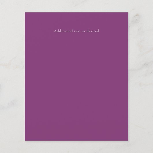 Fuchsia Pink Oranje Ginger Wedding nodigt budget u (Achterkant)