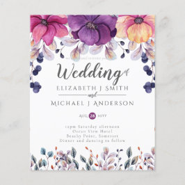 Fuchsia Pink Oranje Ginger Wedding nodigt budget u