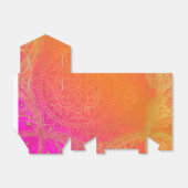 Fuchsia Pink Oranje & Gold Indian Mandala Glam Bedankdoosjes (Uitgevouwen)