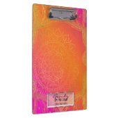 Fuchsia Pink Oranje & Gold Indian Mandala Glam Klembord (Rechts)