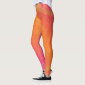Fuchsia Pink Oranje & Gold Indian Mandala Glam Leggings (Links)