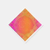 Fuchsia Pink Oranje & Gold Indian Mandala Party Servetten (Hoek)