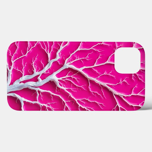 Fuchsia Pink Organic Branch iPhone Case Women (Achterkant (horizontaal))
