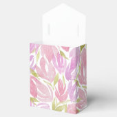 Fuchsia Pink Paarse Waterverf Flowers Patroon Bedankdoosjes (Geopend)