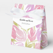 Fuchsia Pink Paarse Waterverf Flowers Patroon Bedankdoosjes (Voorkant Zijde)