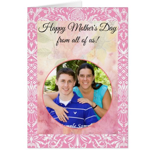 Fuchsia Pink Pineapple Victoriaans  Damask (Voorkant)