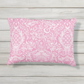 Fuchsia Pink Pineapple Victoriaans  Damask Buitenkussen (Achterkant)