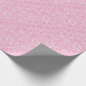 Fuchsia Pink Pineapple Victoriaans  Damask Cadeaupapier (Hoek)